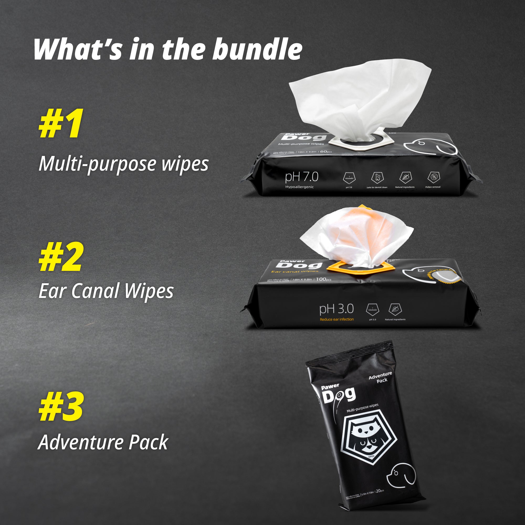 Pawer Dog Wipes Super Bundle