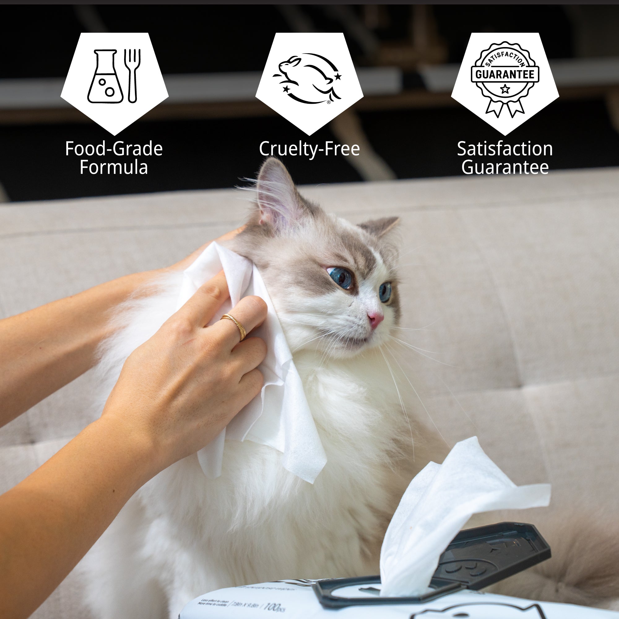 Catnip Infused Pawer Cat Wipes