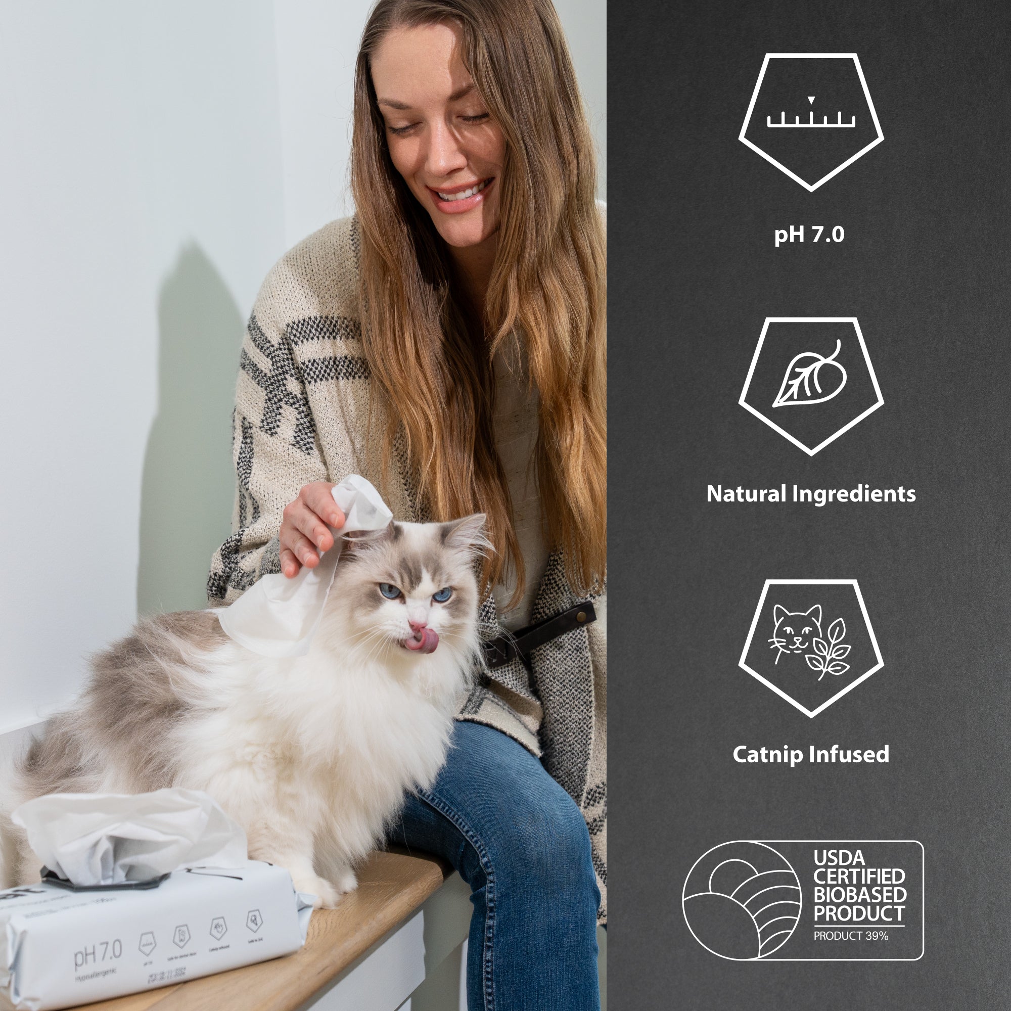 Catnip Infused Pawer Cat Wipes