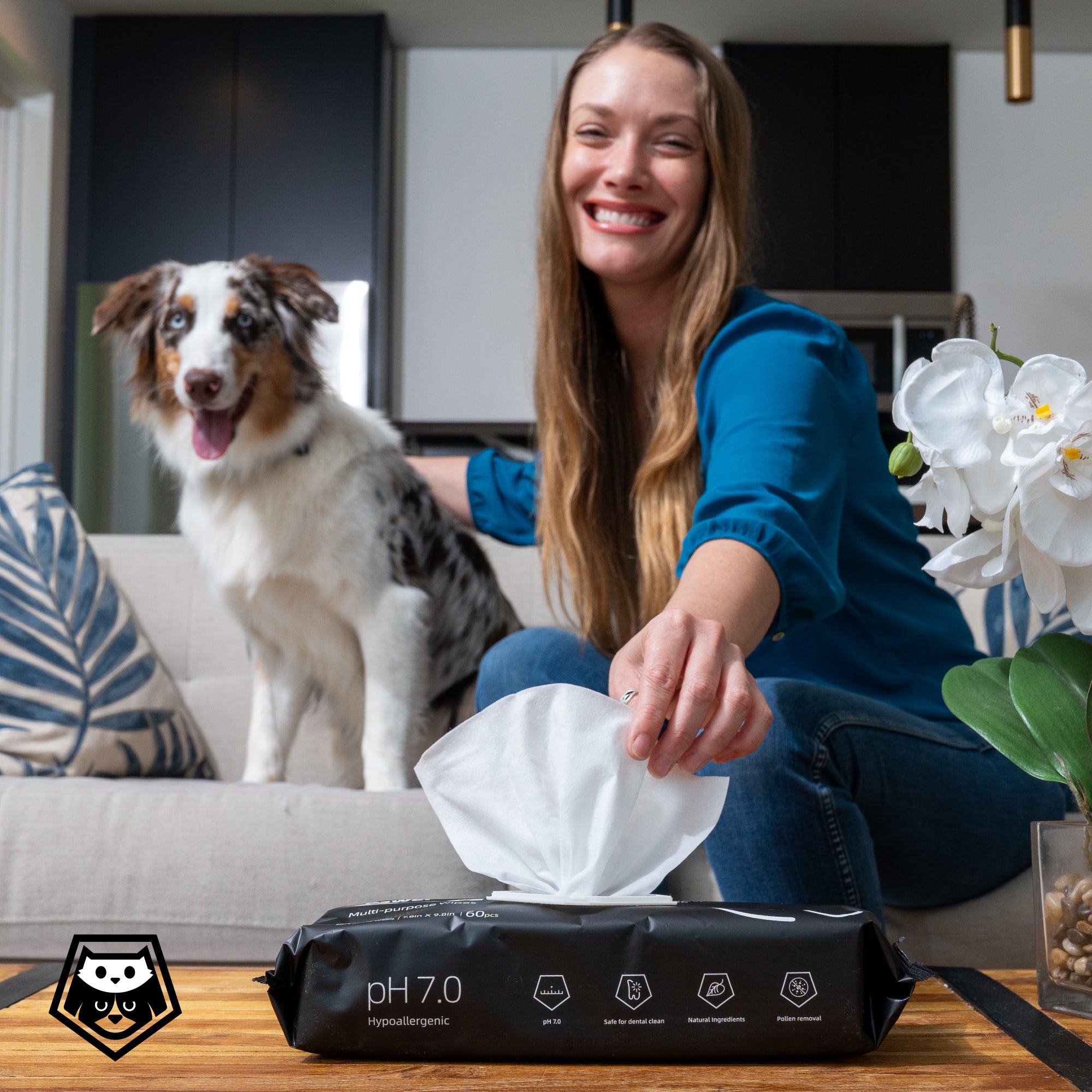 Pollen Wicking Pawer Dog Wipes