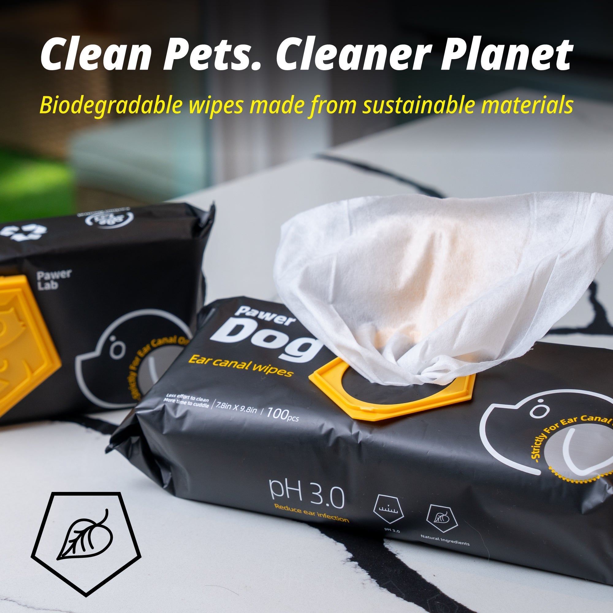 Pawer Dog Ear Canal Wipes - PawerLab