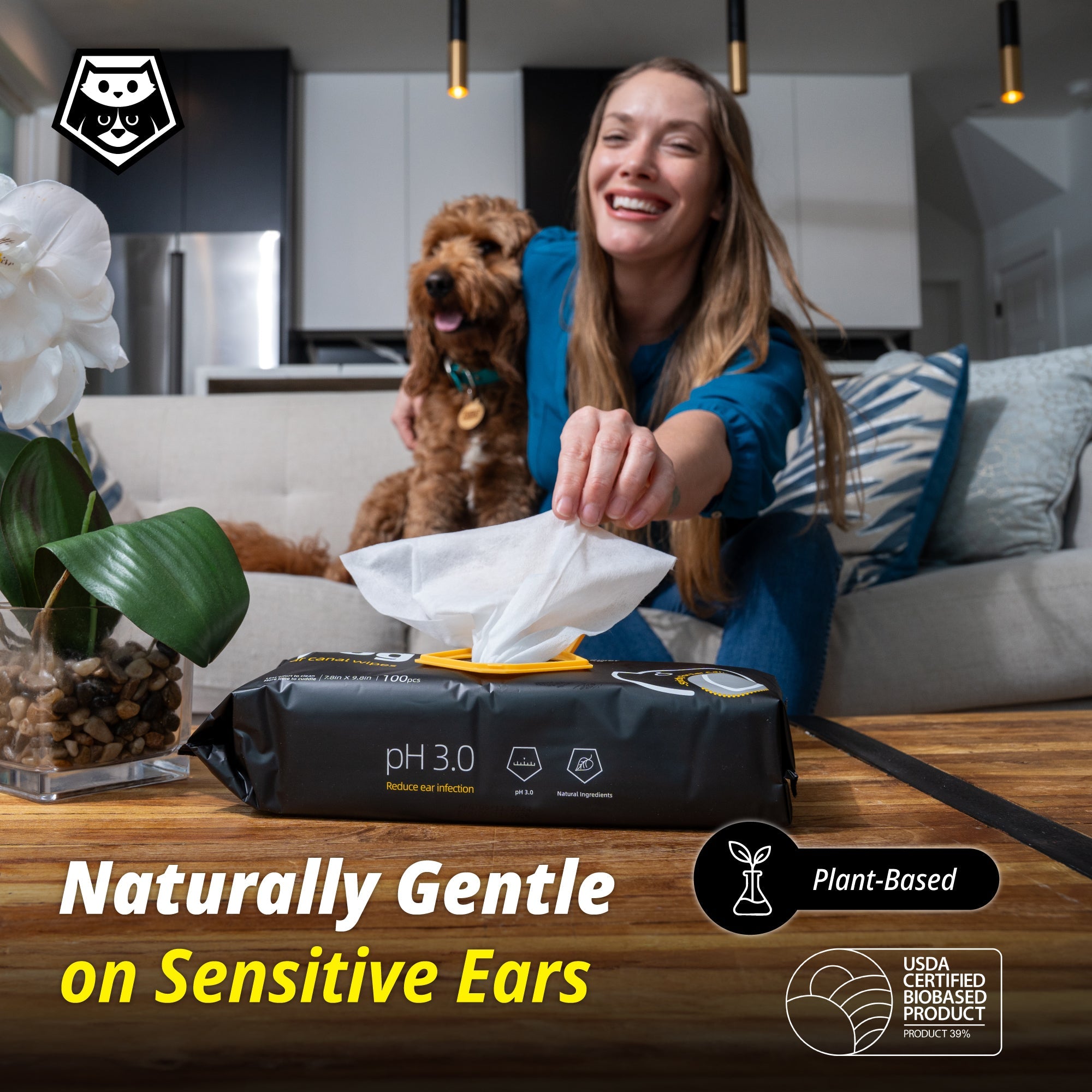 Pawer Dog Ear Canal Wipes - PawerLab