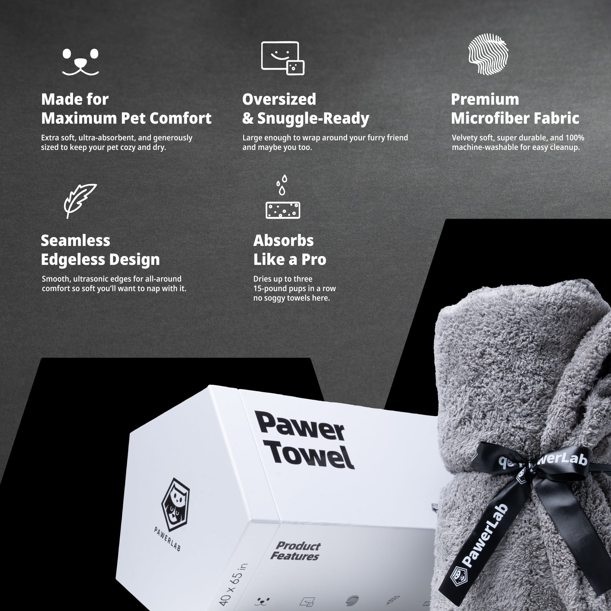 Pawer Towel 40x65 in - PawerLab