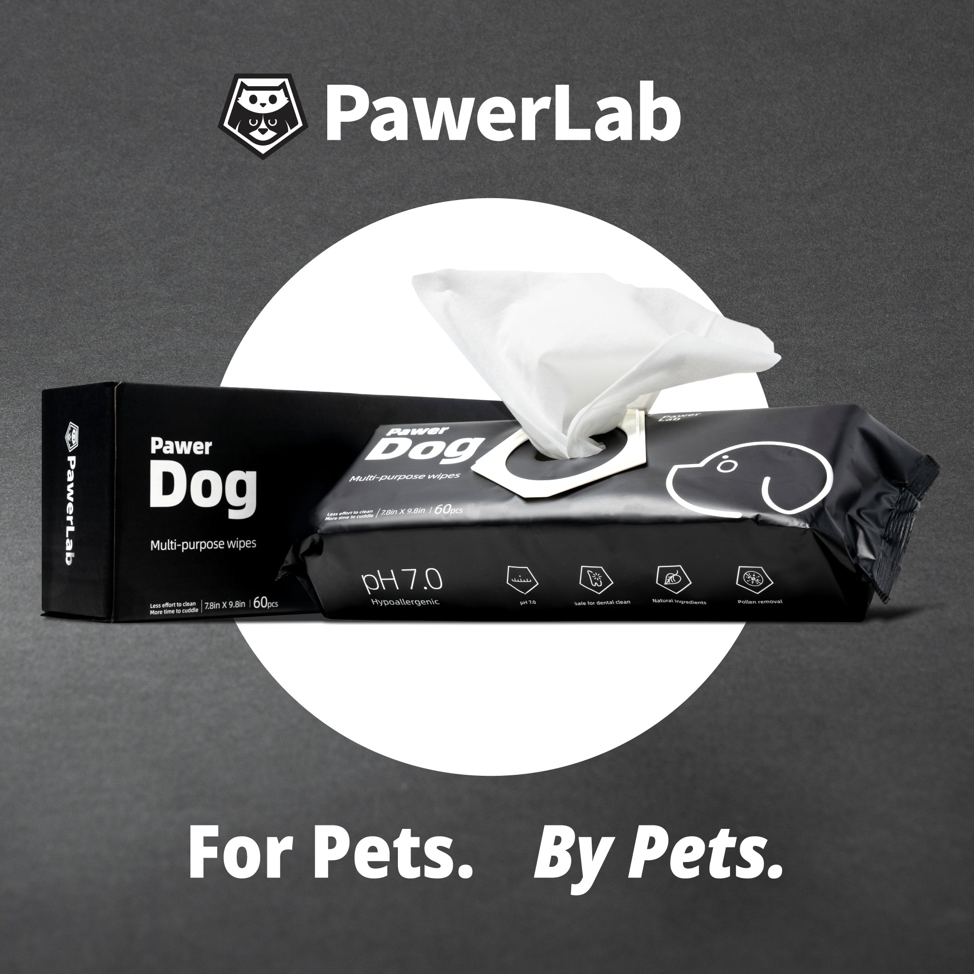 Pollen Wicking Pawer Dog Wipes - PawerLab