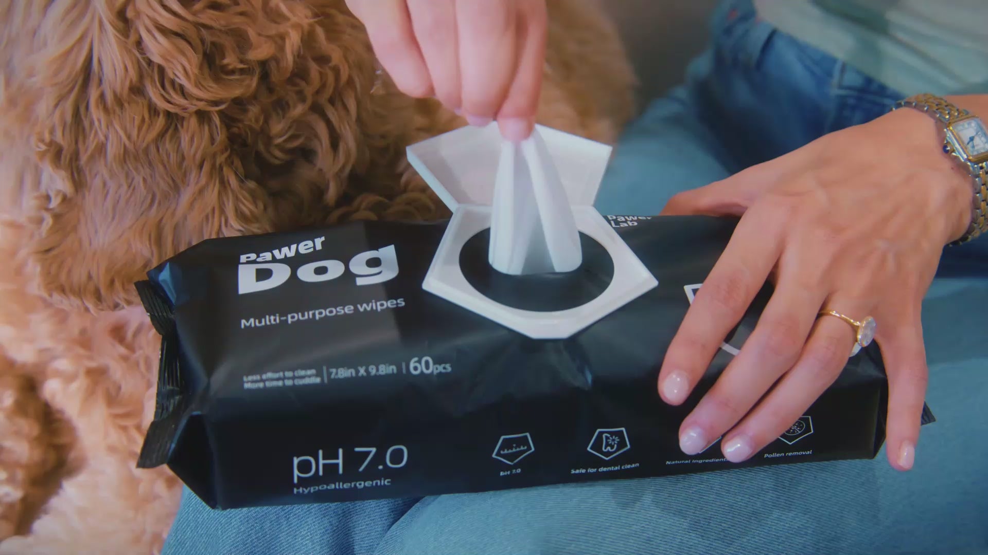 Pollen Wicking Pawer Dog Wipes